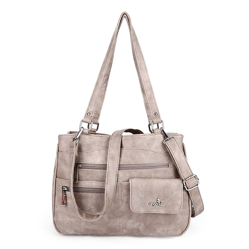 Multi-Compartment Kvinners Skulder- og Crossbody Veske – FlexiCarry | Skanto