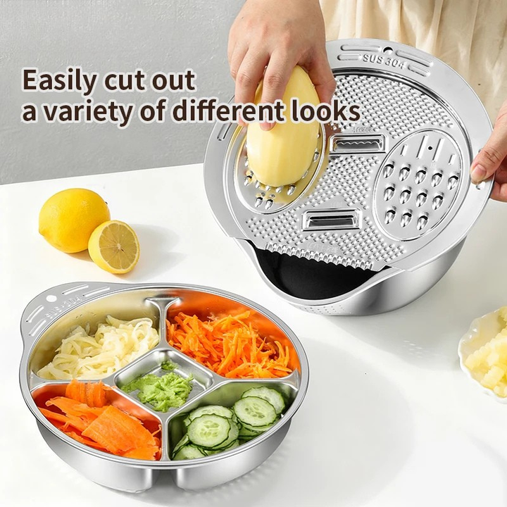 Multifunksjonell rustfritt stål silbowl og dreneringssil | Skanto
