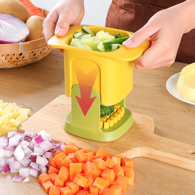 Multifunksjonell grønnsakskutter fries kutter håndtrykk dicer | Skanto