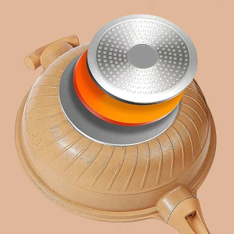 Skanto | Multifunksjonell Wokpanne med Non-Stick Belegg - CookFlex