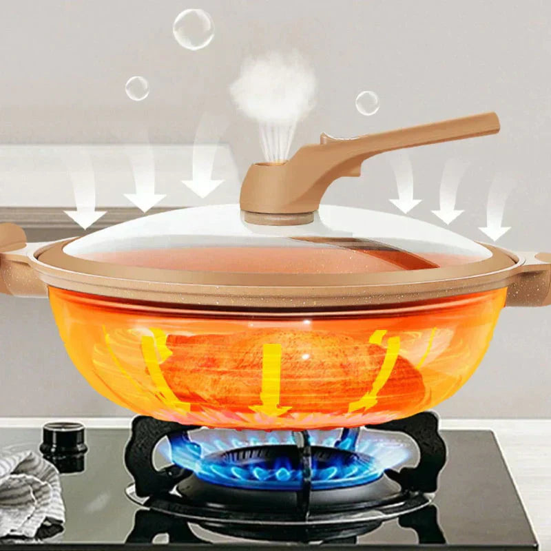 Skanto | Multifunksjonell Wokpanne med Non-Stick Belegg - CookFlex