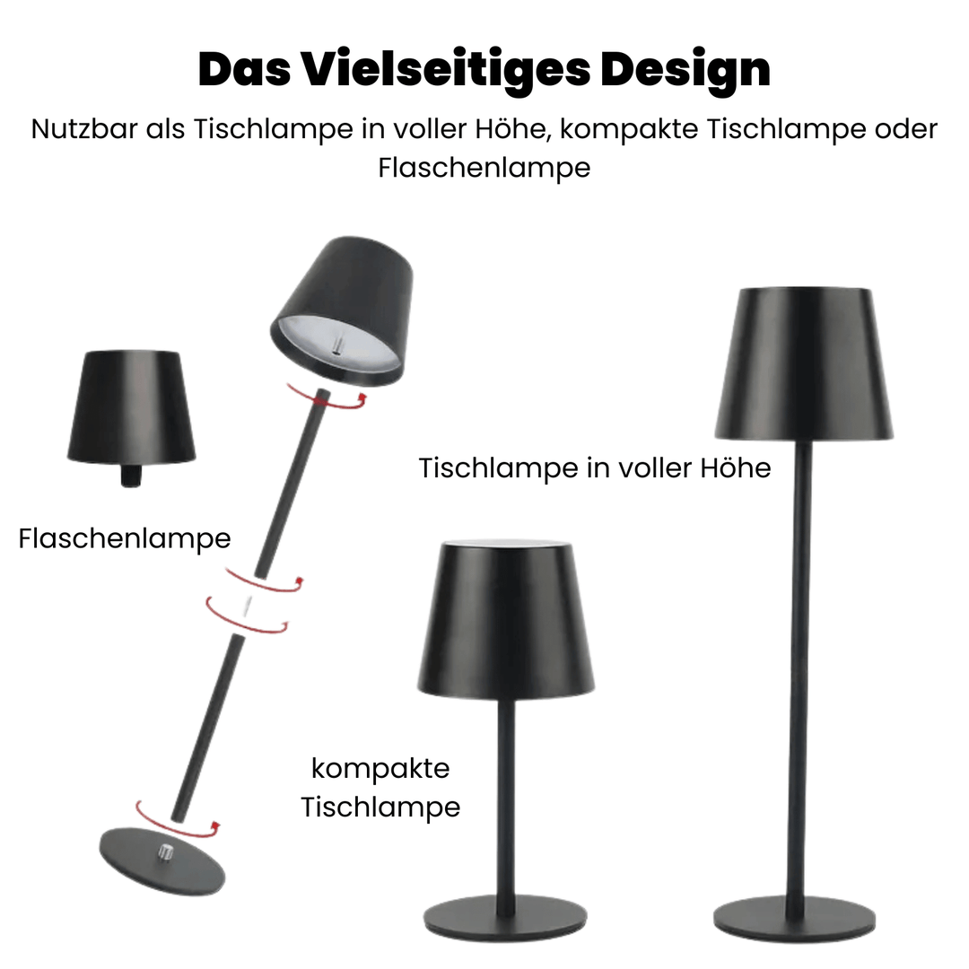 Skanto | LED Bordlampe – Trådløs, Berøringskontroll & Dimmbar Lys