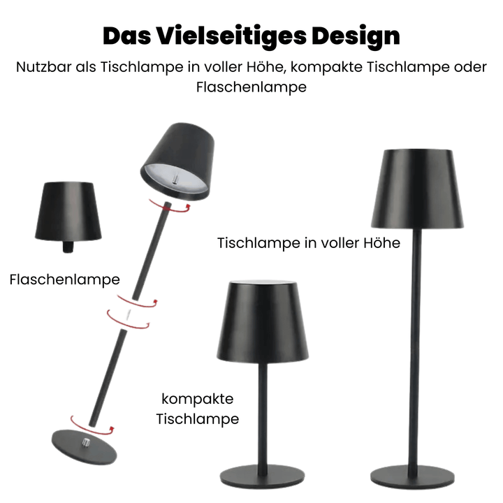 Skanto | LED Bordlampe – Trådløs, Berøringskontroll & Dimmbar Lys