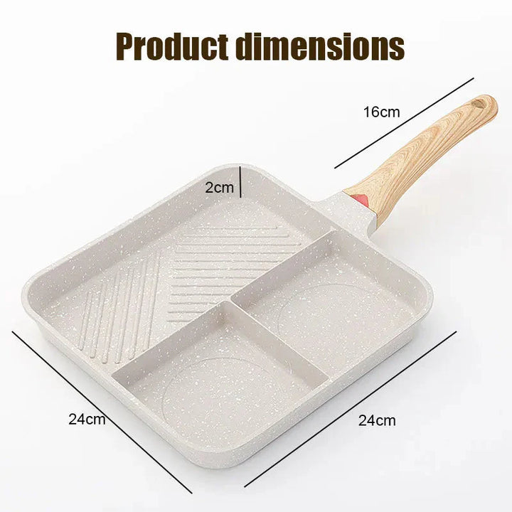 Flerbruks 3 i 1 frokostpanner Kokegryter 9 tommers non-stick panne | Skanto
