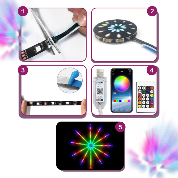 Musikksynkroniserte LED-Lysstriper