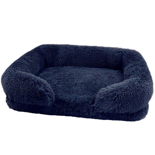 Skanto | Luksuriøs Fluffy Hundeseng med Vaskbart Trekk – Grå