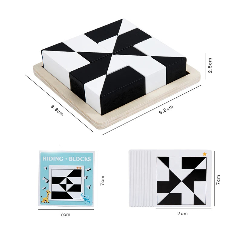 Tangram-puslespill fra tre