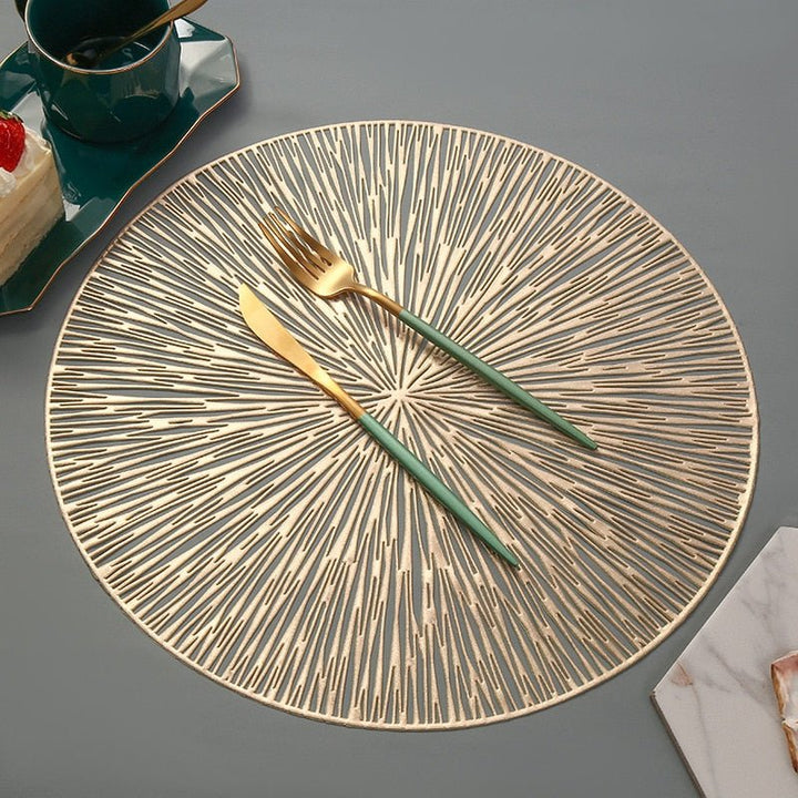 Skanto | NebulaGlow™ Plassunderlag for Middag | Elegante Bordmatter i Galakse Design | Varmeresistent & Ikke-Sklisikkert Borddekor