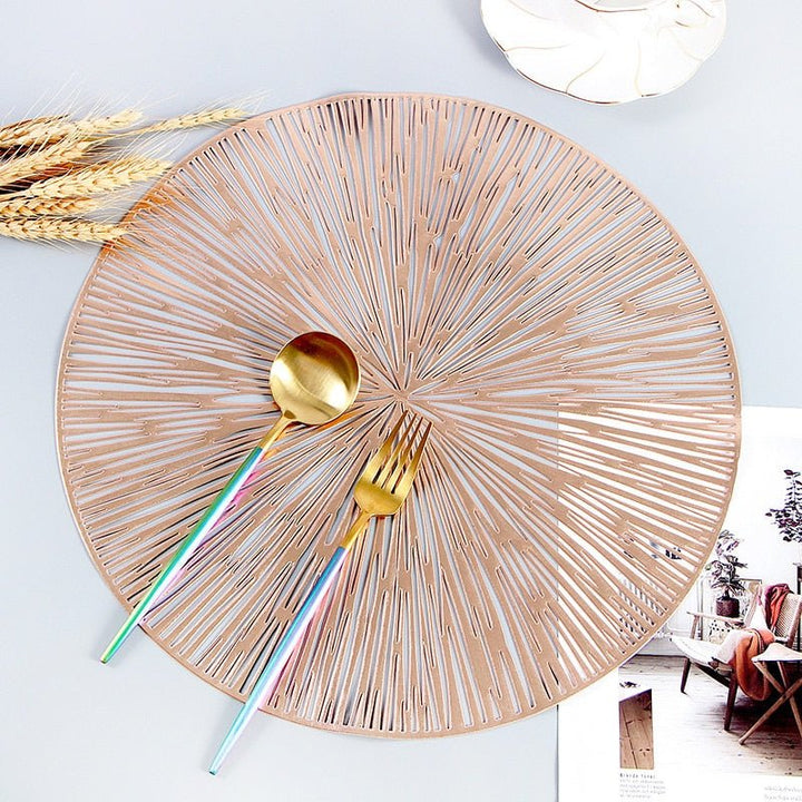 Skanto | NebulaGlow™ Plassunderlag for Middag | Elegante Bordmatter i Galakse Design | Varmeresistent & Ikke-Sklisikkert Borddekor