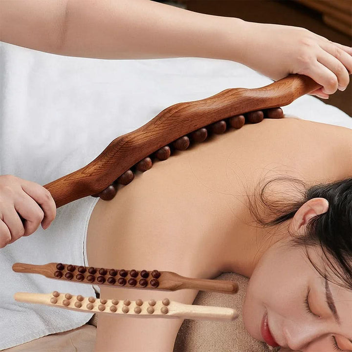 Skanto | WoodEase Pro – Gua Sha massasje pinne laget av tre for muskelavslapping (60 cm)