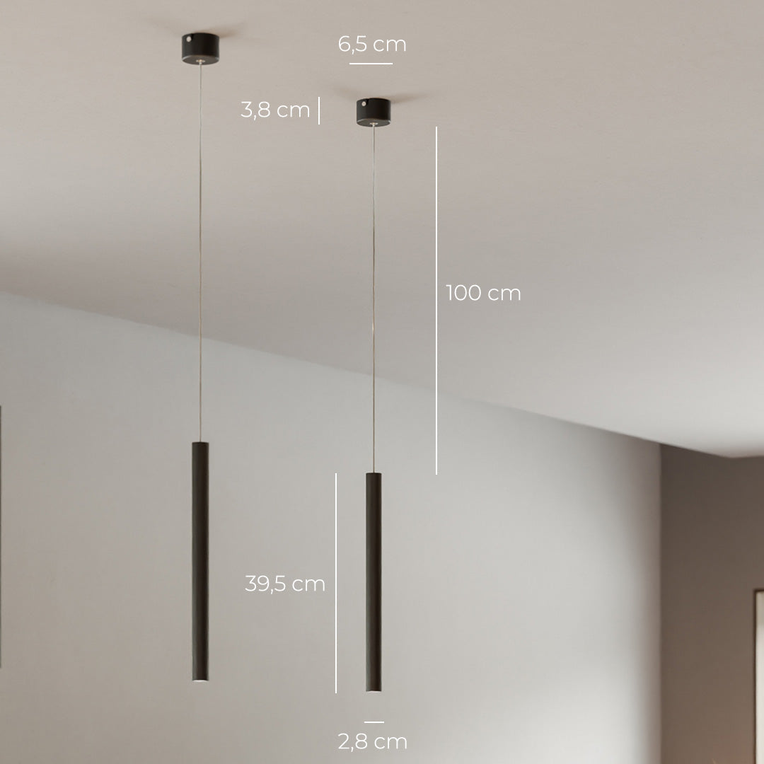 Skanto | RayAura Minimalistisk LED Pendellampe | Moderne Design | Elegant Taklampe for Stue & Kontor