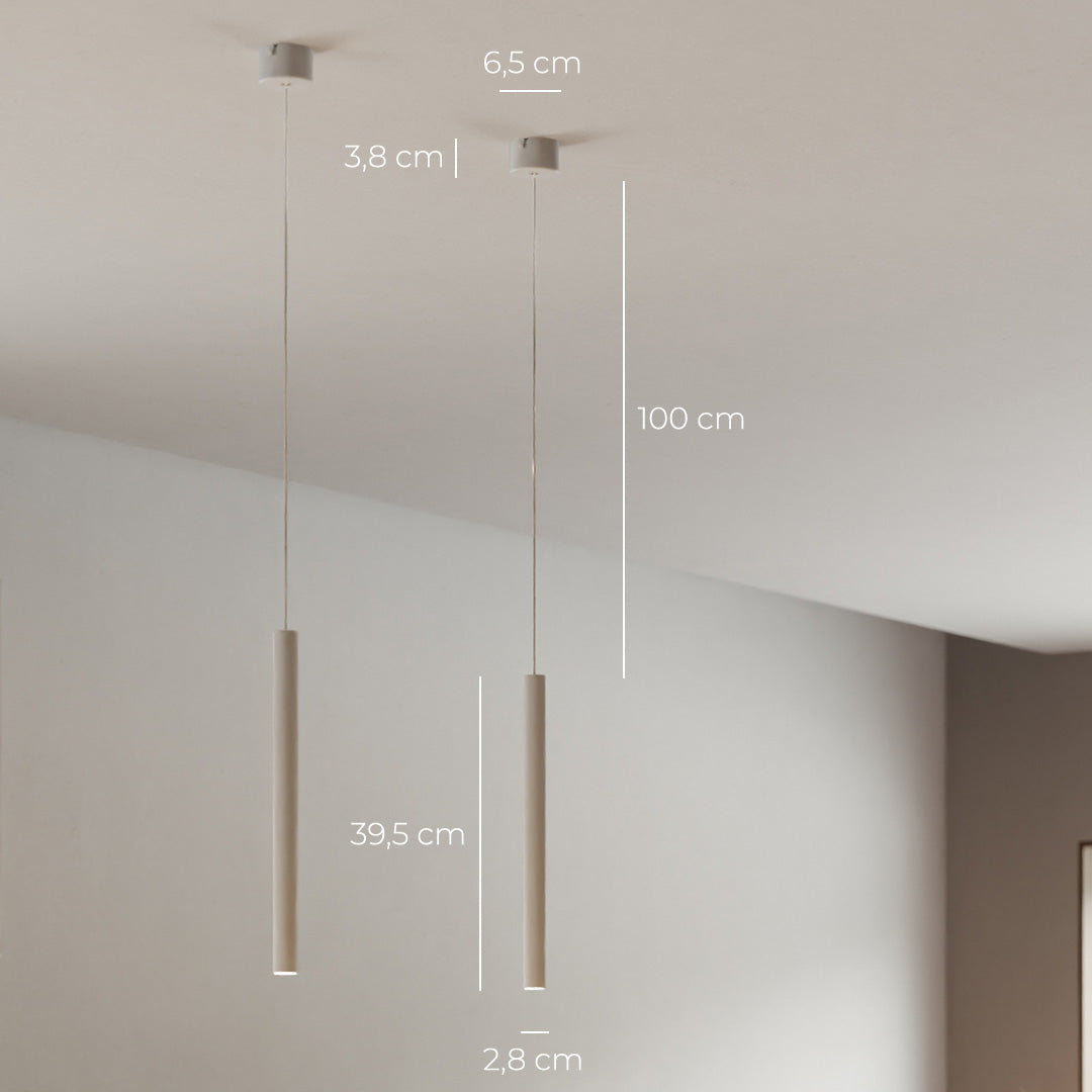Skanto | RayAura Minimalistisk LED Pendellampe | Moderne Design | Elegant Taklampe for Stue & Kontor