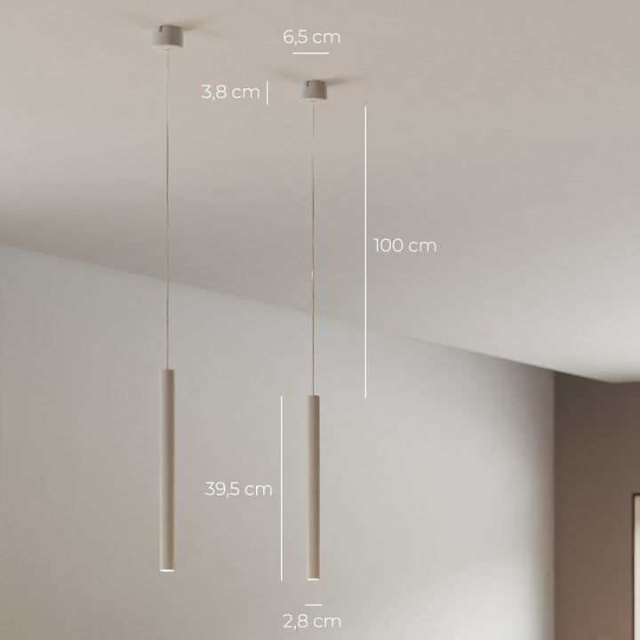 Skanto | RayAura Minimalistisk LED Pendellampe | Moderne Design | Elegant Taklampe for Stue & Kontor