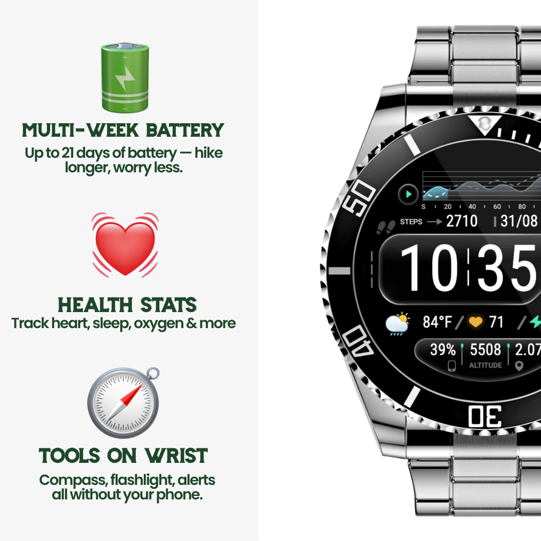 Skanto | Nexos Pro – Taktisk Smartklokke med GPS og 21-dagers batteri