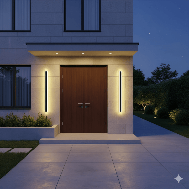 Skanto | NOCTARA – Elegant Moderne Utendørs Vegglampe for Hage & Balkong