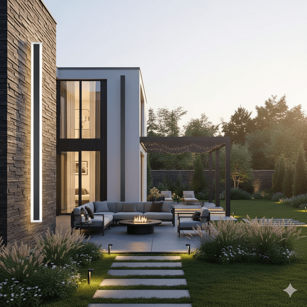 Skanto | NOCTARA – Elegant Moderne Utendørs Vegglampe for Hage & Balkong