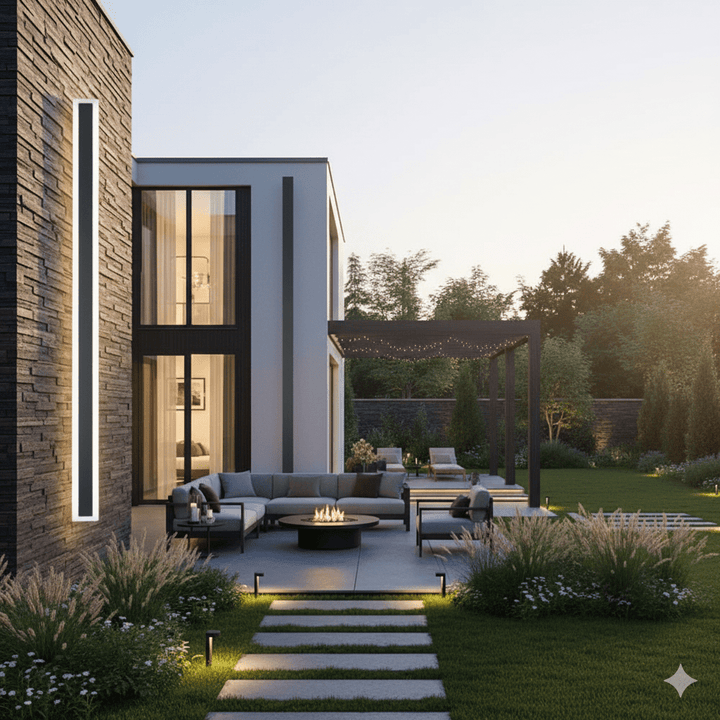 Skanto | NOCTARA – Elegant Moderne Utendørs Vegglampe for Hage & Balkong