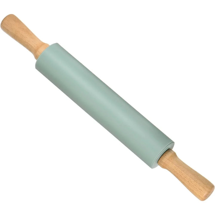 Non-Stick Silikon Kjevle med Treskaft Baking Dough Roller | Skanto