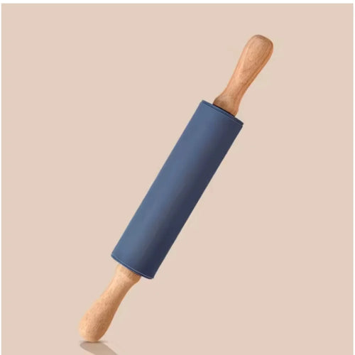 Non-Stick Silikon Kjevle med Treskaft Baking Dough Roller | Skanto