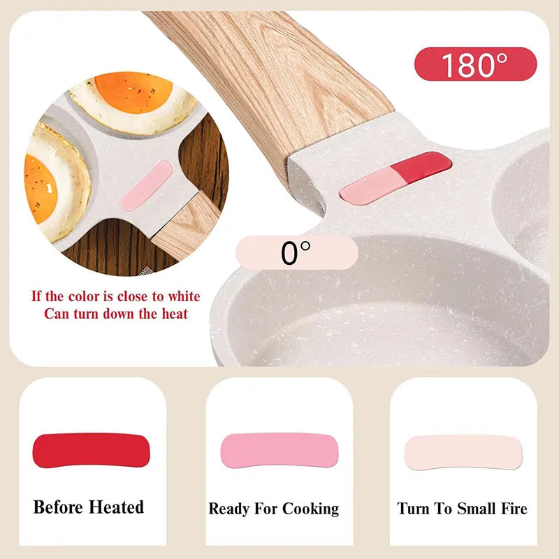 Non-stick egg stekepanne med lokk kjøkken frokost grill panne | Skanto