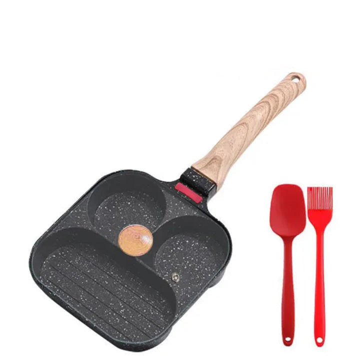 Non-stick egg stekepanne med lokk kjøkken frokost grill panne | Skanto