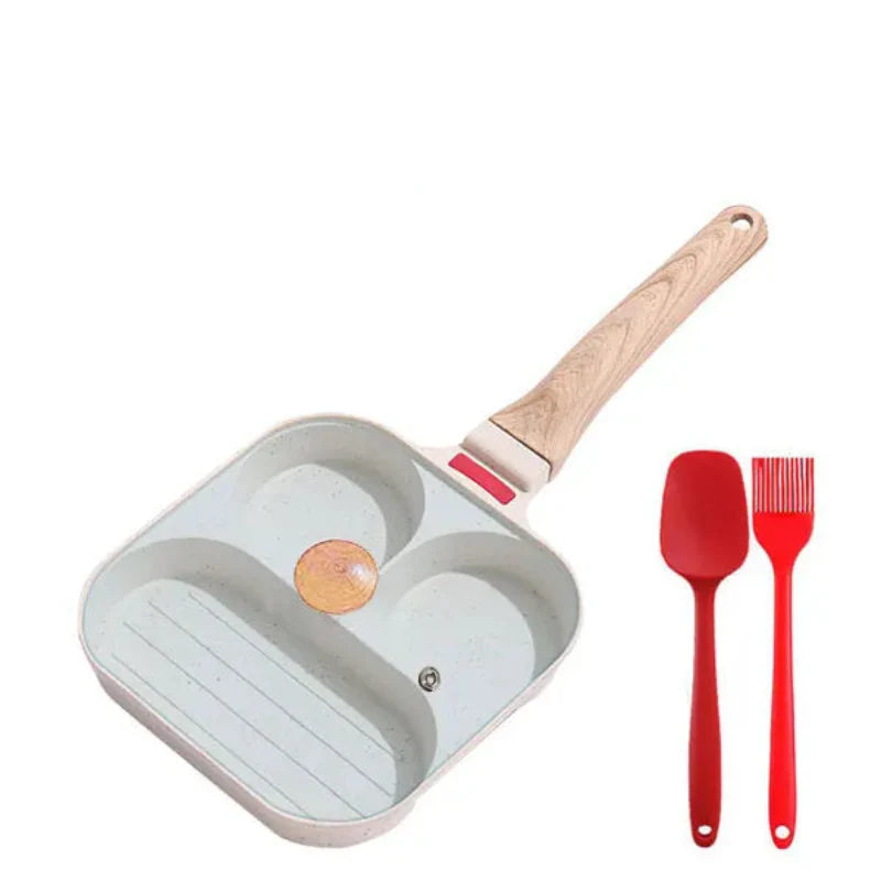 Non-stick egg stekepanne med lokk kjøkken frokost grill panne | Skanto