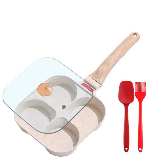 Non-stick egg stekepanne med lokk kjøkken frokost grill panne | Skanto
