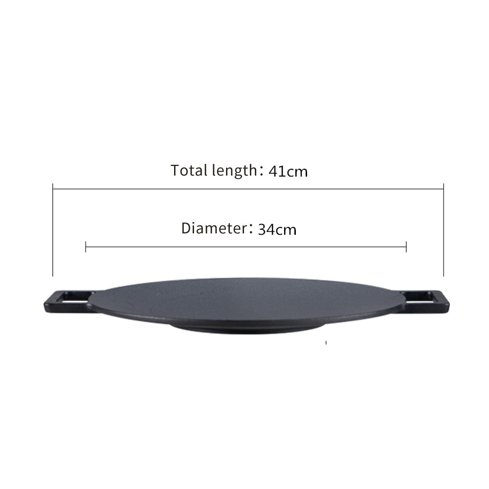 Non-stick Stekepanne Utendørs Støpejern BBQ Plate Camping Grillpanne | Skanto