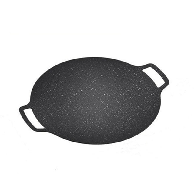 Non-stick Stekepanne Utendørs Støpejern BBQ Plate Camping Grillpanne | Skanto