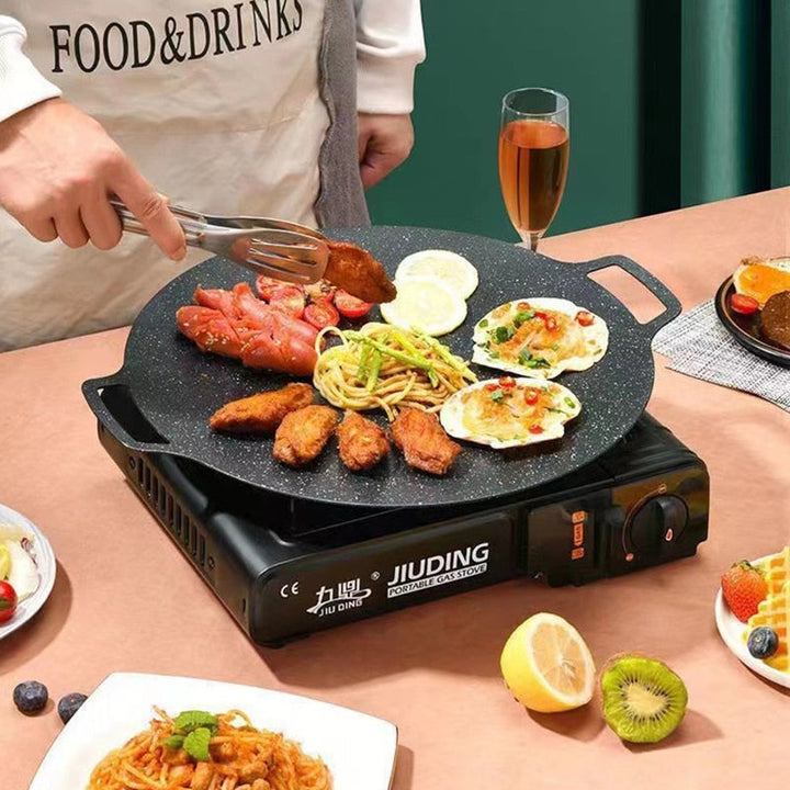 Non-stick Stekepanne Utendørs Støpejern BBQ Plate Camping Grillpanne | Skanto