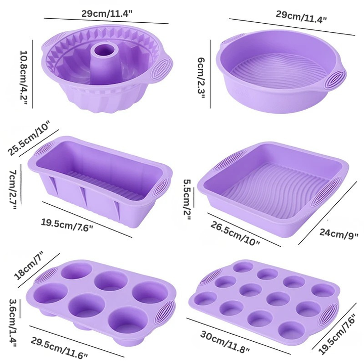 Non-stick silikon bakeverktøy kake muffin brød baking former tilbehør | Skanto