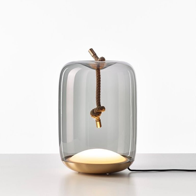 Skanto Knute Glass Trommelbord Lampe