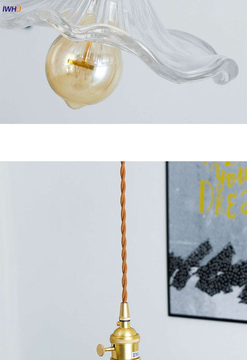 Norvo | NORDISK DESIGN LED HENGENDE LAMPE | FARGET GLASS & KOPPER BELYSNING FOR SOVEROM, STUE & BAR