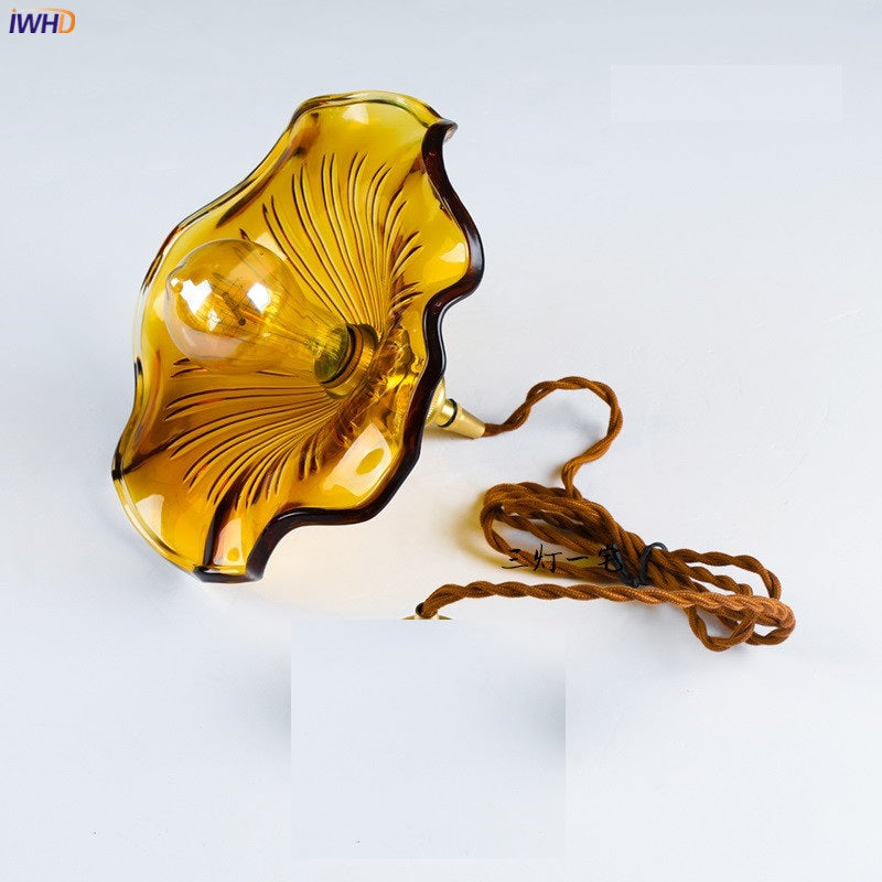 Norvo | NORDISK DESIGN LED HENGENDE LAMPE | FARGET GLASS & KOPPER BELYSNING FOR SOVEROM, STUE & BAR