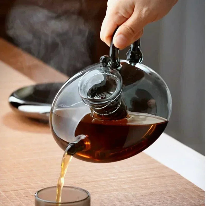Nordic Style Varmebestandig Glass Tehkanne med Infuser Teapot Set | Skanto