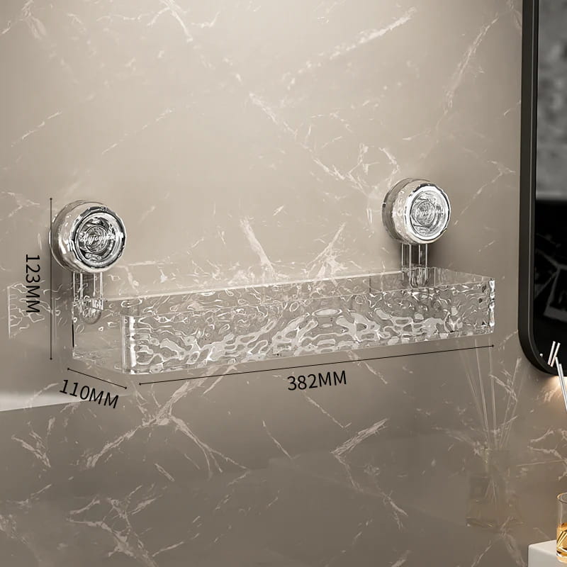 NordicGrip Wandregal – Bohrfreies, mit Saugnäpfen befestigtes Regal für Bad, Küche og Büro