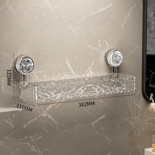 NordicGrip Wandregal – Bohrfreies, mit Saugnäpfen befestigtes Regal für Bad, Küche og Büro