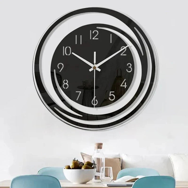 Skanto | NordicTime Akryll Veggklokke – Stille 3D Geometrisk Design for Moderne Hjem