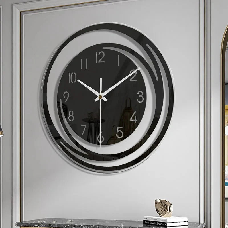 Skanto | NordicTime Akryll Veggklokke – Stille 3D Geometrisk Design for Moderne Hjem
