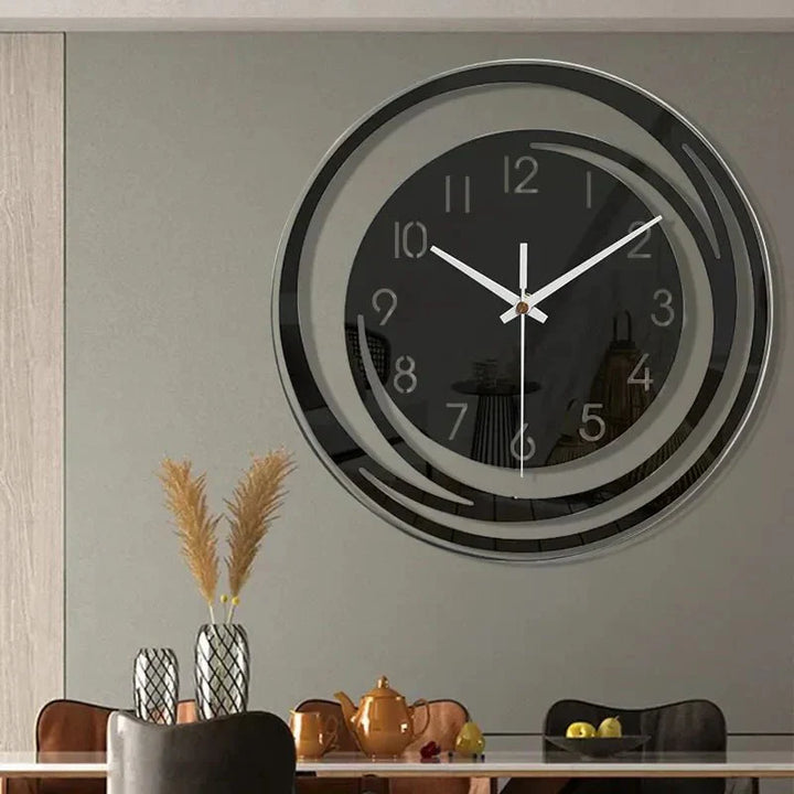 Skanto | NordicTime Akryll Veggklokke – Stille 3D Geometrisk Design for Moderne Hjem