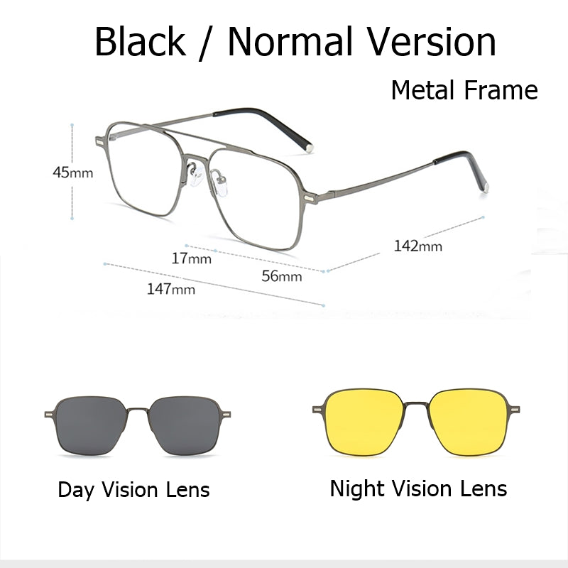 Skanto | Ren titanium magnetiske clip-on briller