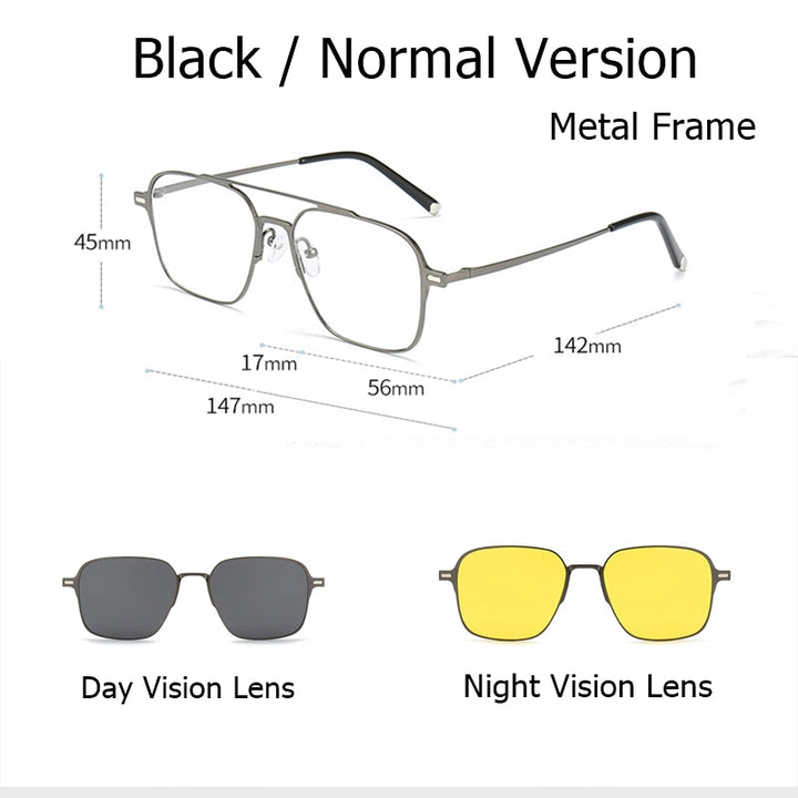 Skanto | Ren titanium magnetiske clip-on briller