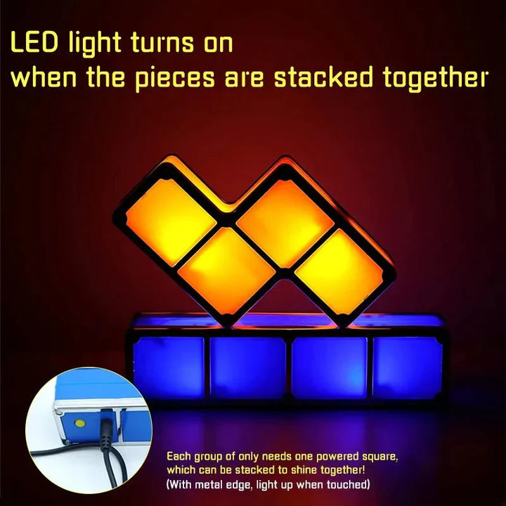 Nyhet 3D Byggbar Puslespill Nattlampe med LED-farger | Skanto