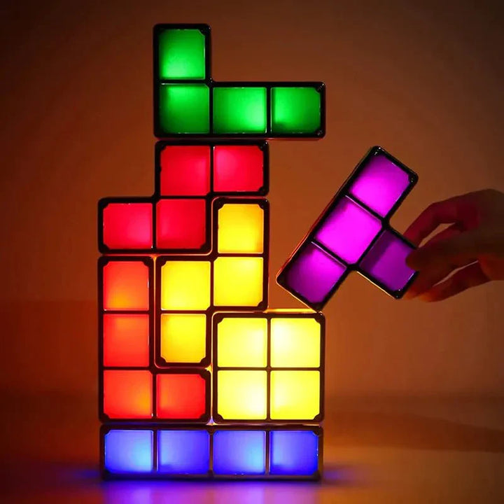 Nyhet 3D Byggbar Puslespill Nattlampe med LED-farger | Skanto
