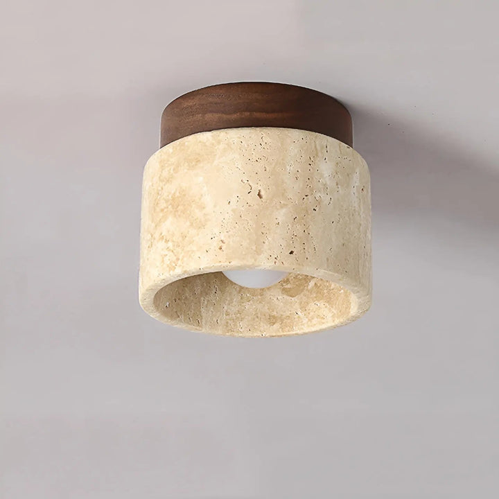 Rustikk Travertin Taklampe - TravaGlow | Skanto