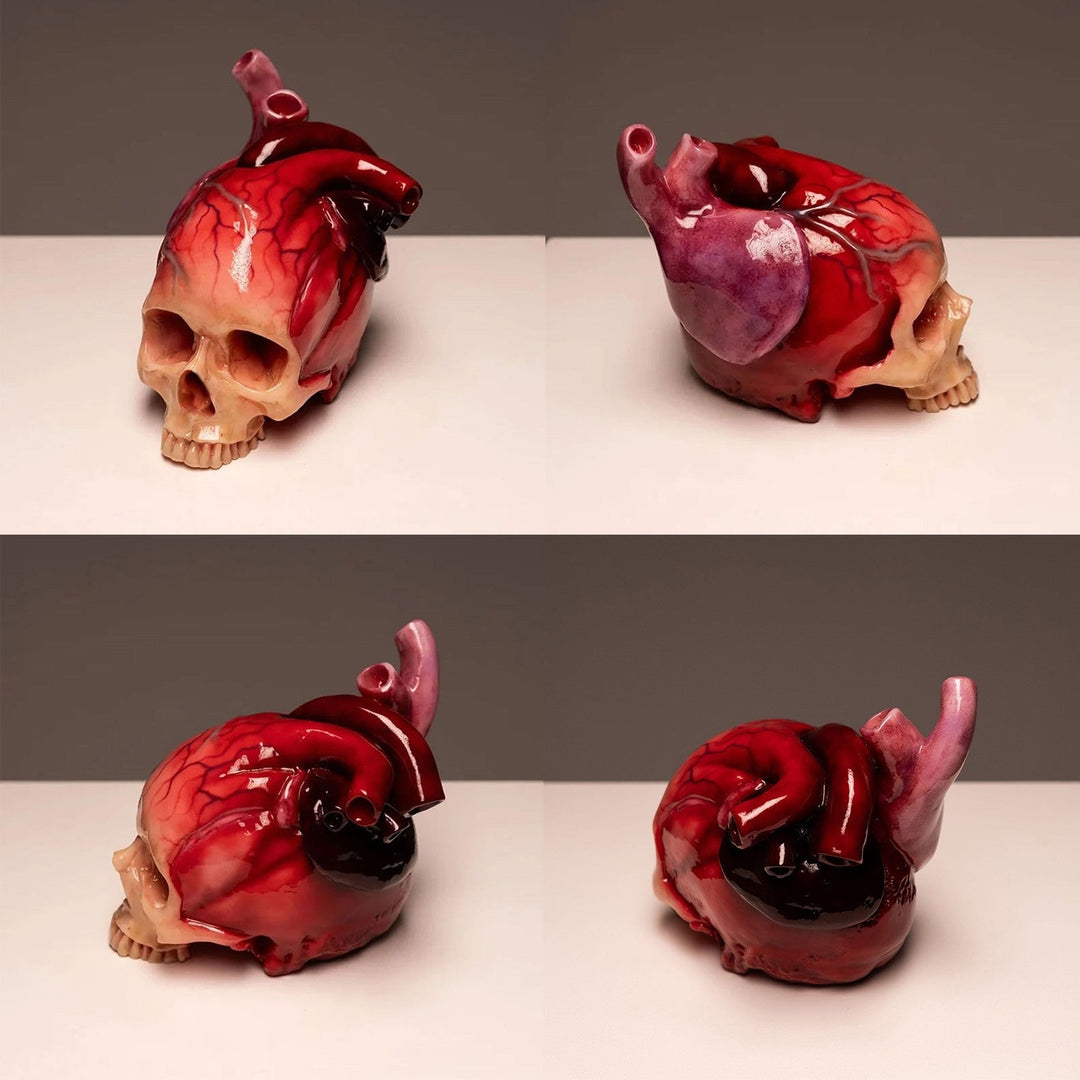 Skanto | SpookyHeart Realistisk Halloween Hjerteformet Skulpskulptur