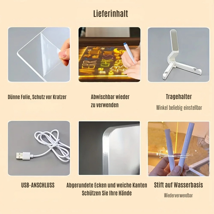 Skanto | LumiArt LED skilt | Kreativt tegnebrett for strålende kunstverk
