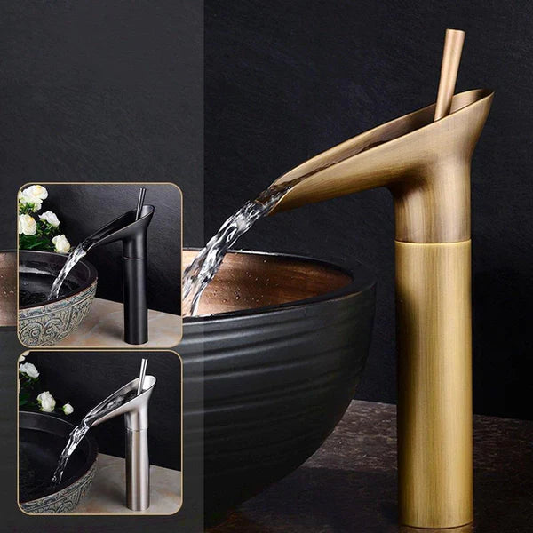 Skanto | Waterfall Antique Kran Badvask Kran Messing Vaskeblandere