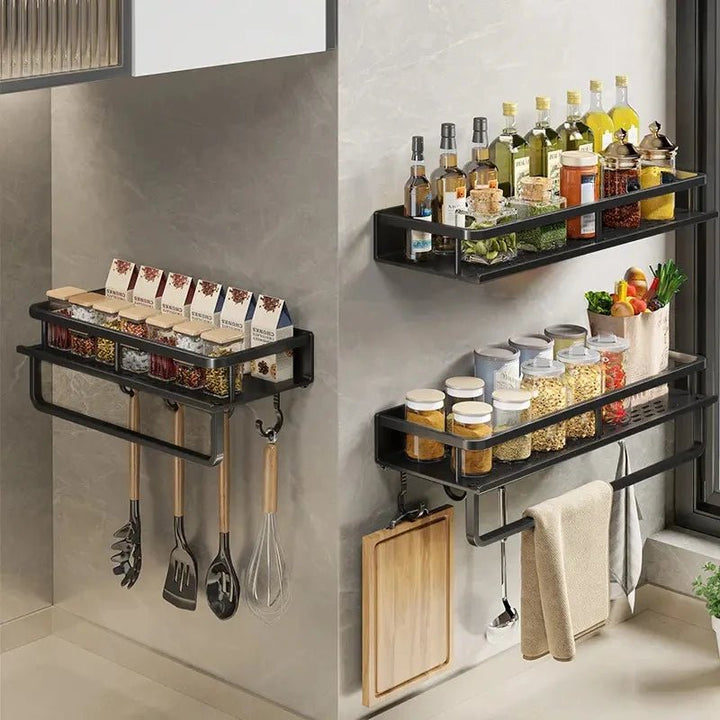 Skanto | ORGANIX RACK – Veggmontert Kjøkkenhylle med Redskapsstang