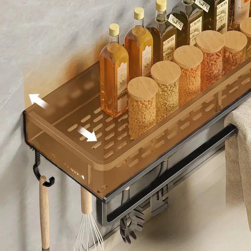 Skanto | ORGANIX RACK – Veggmontert Kjøkkenhylle med Redskapsstang